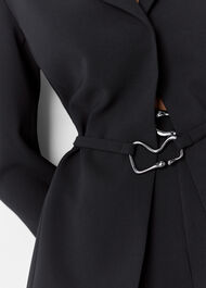 Black Corinna Belted Crepe Coord