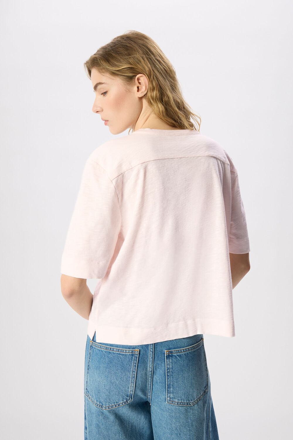 Ella V Neck Button Through Tee