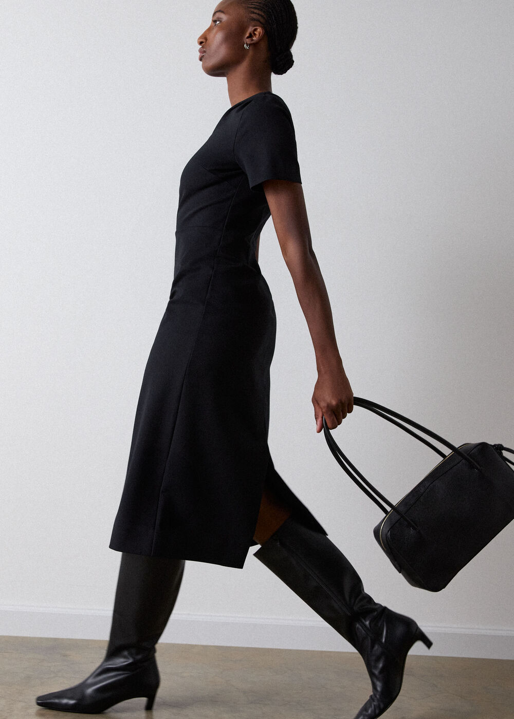Ponte Detachable Lace Dress