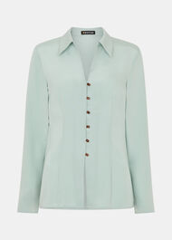 Silk Blend V Neck Shirt