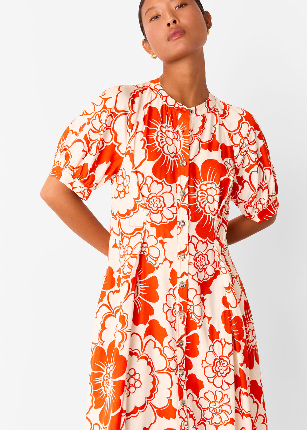 Petite Bloom Floral Midi Dress