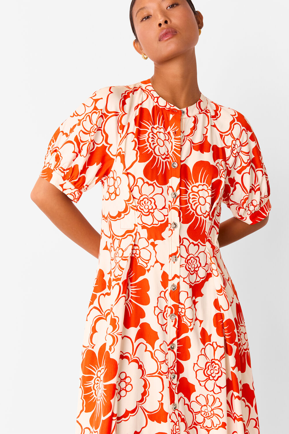 Petite Bloom Floral Midi Dress