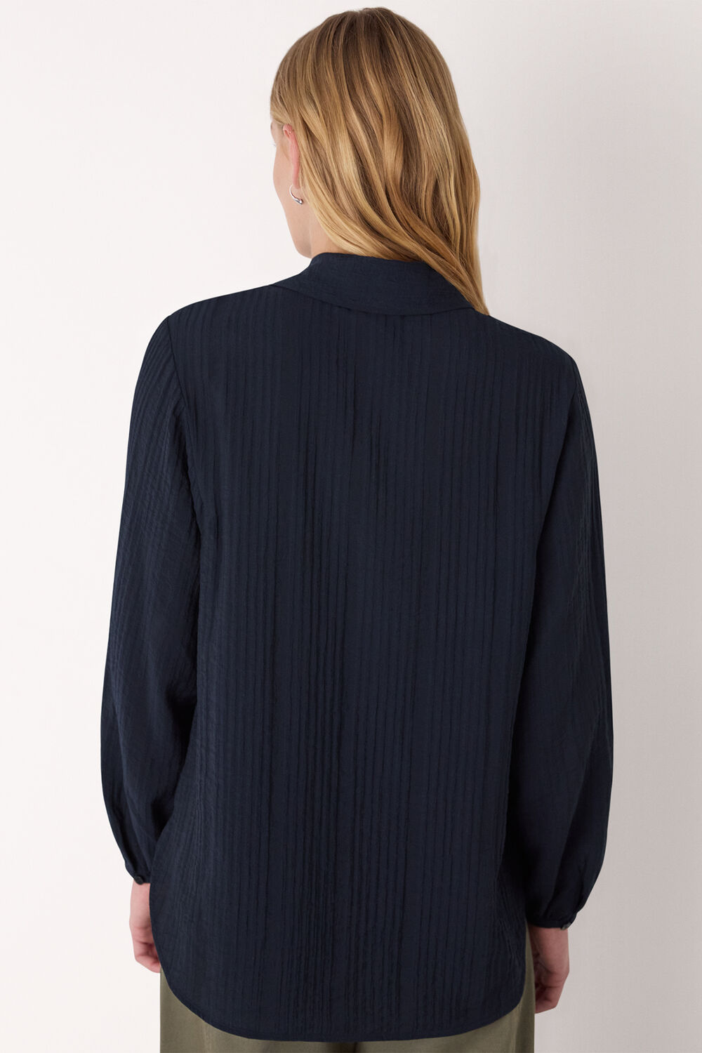 Textured Relaxed Viscose Shirt