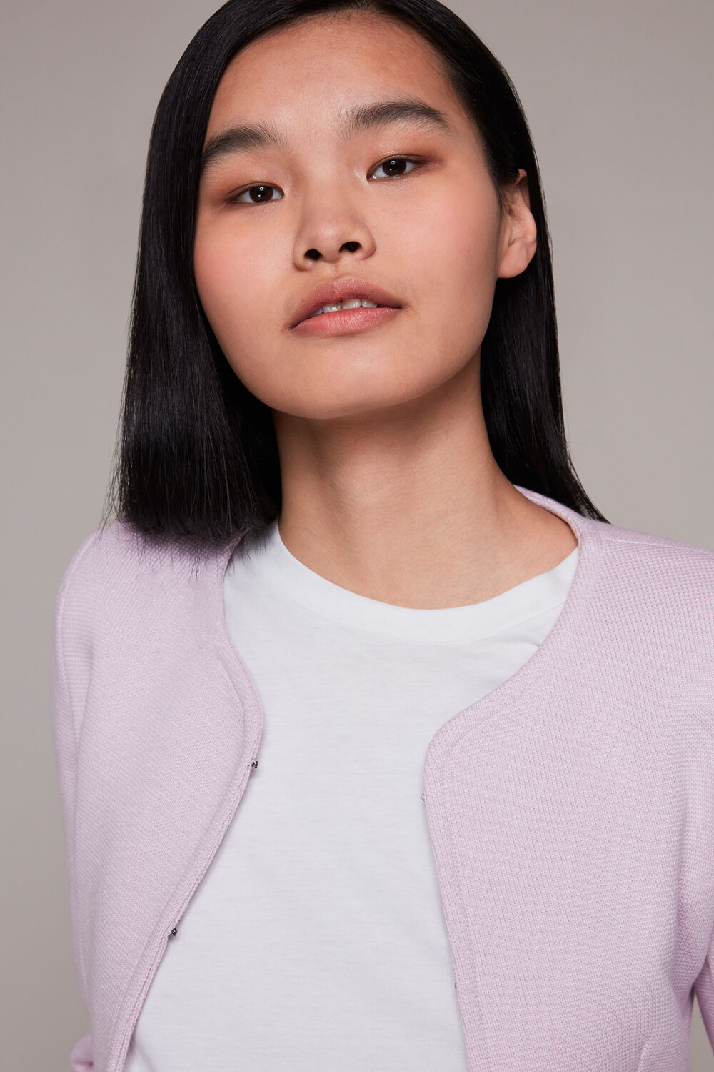 Jersey Collarless Jacket