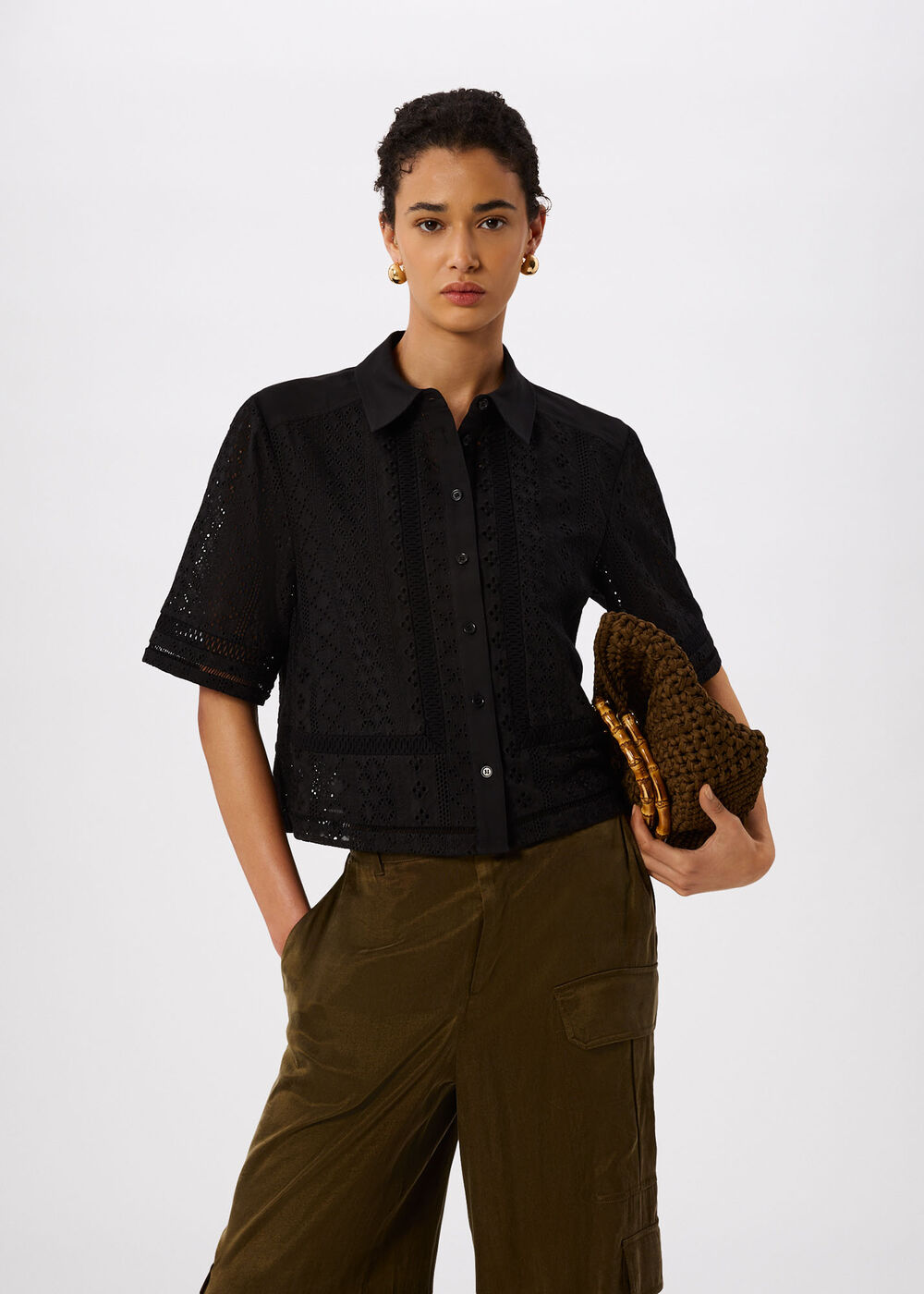 Broderie Cotton Shirt
