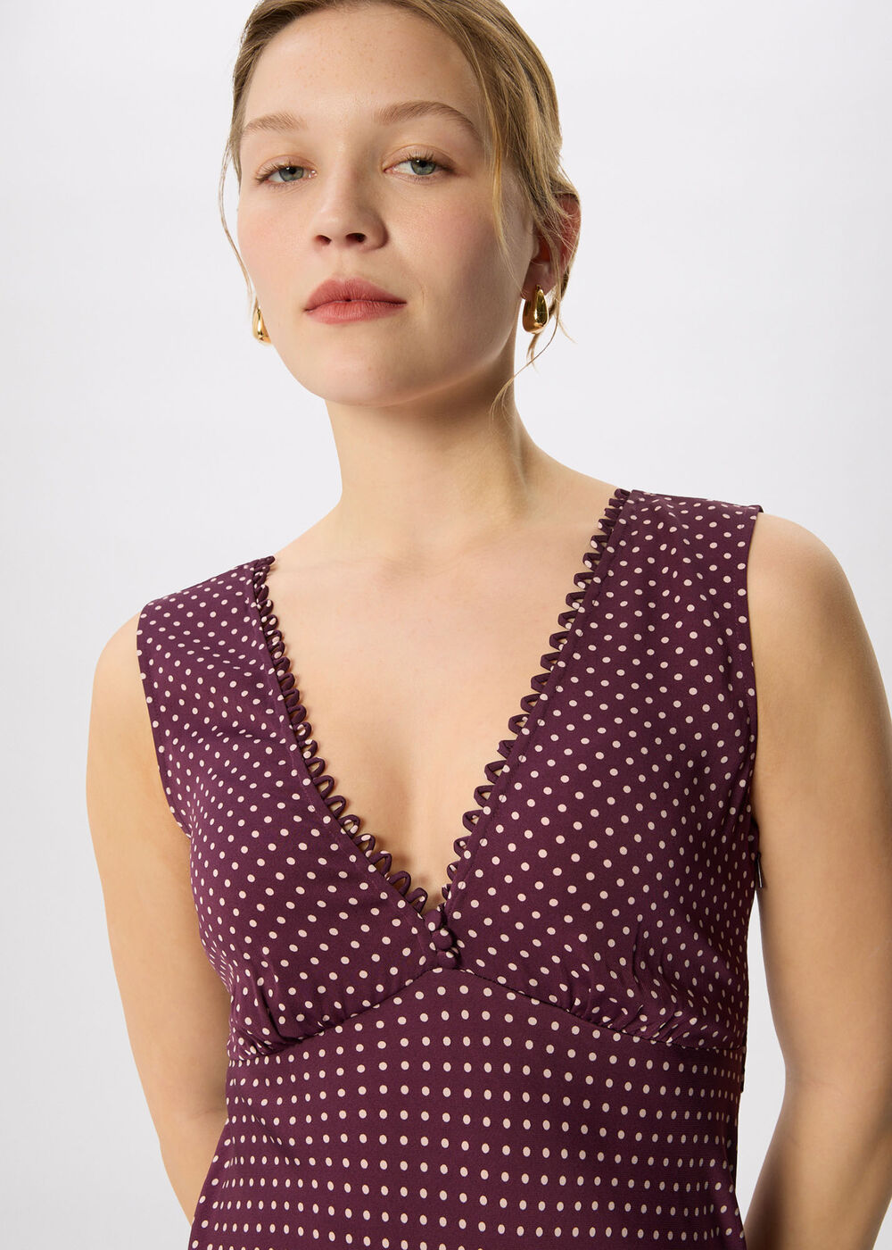 Petite Mini Spot Sleeveless Dress