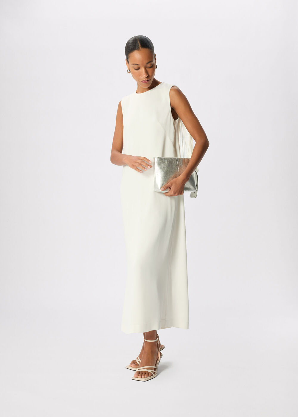Fringe Back Midi Dress