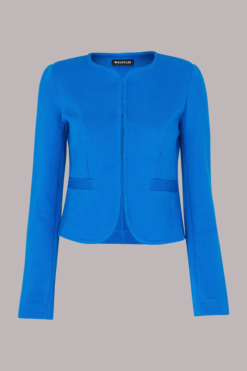 Jersey Collarless Jacket