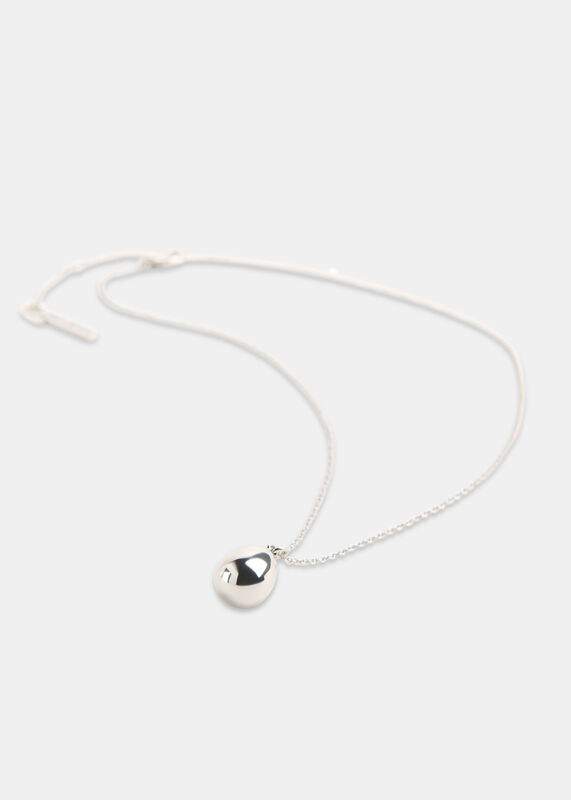 Silver Teardrop Pendant Necklace