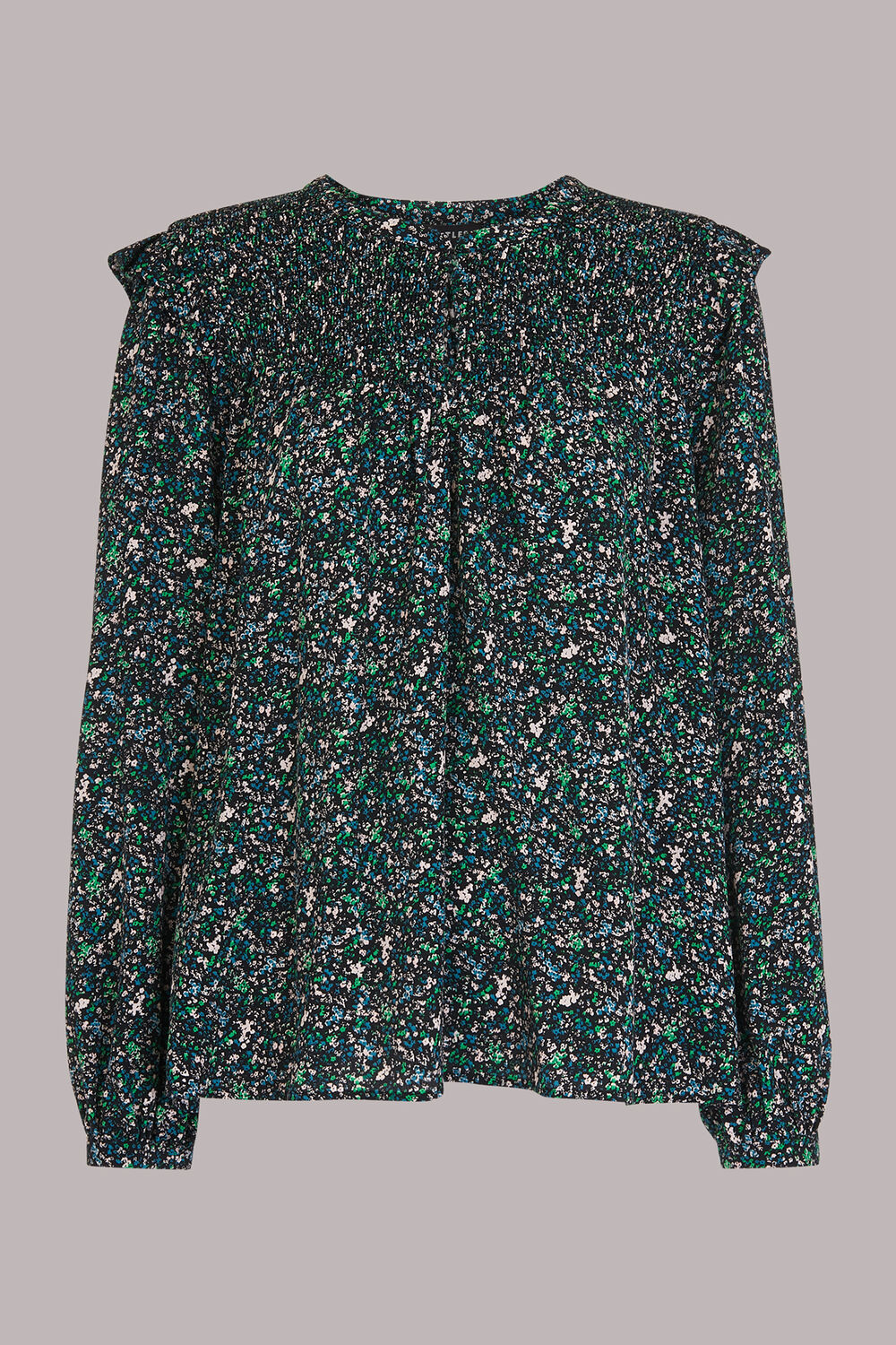 Midnight Garden Shirred Top
