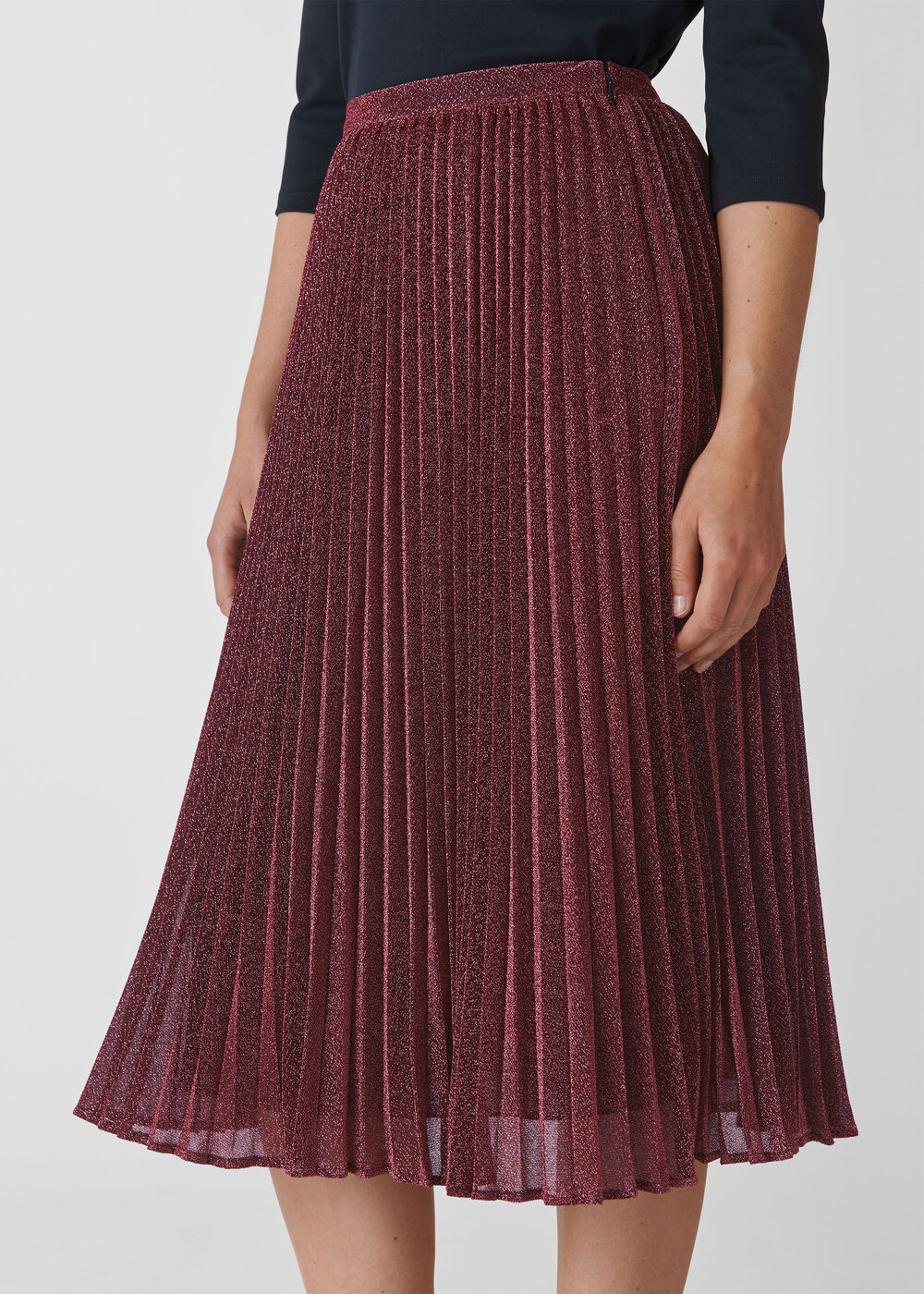 Sparkle Pleated Skirt Pink