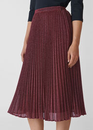 Sparkle Pleated Skirt Pink
