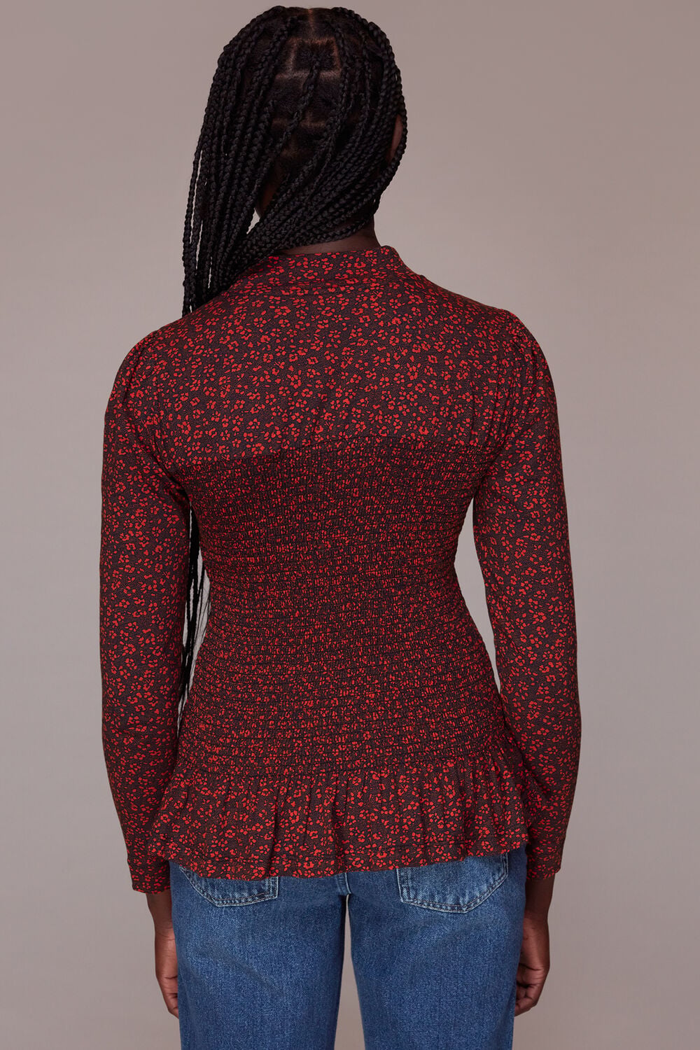 Pansy Dot Shirred Top