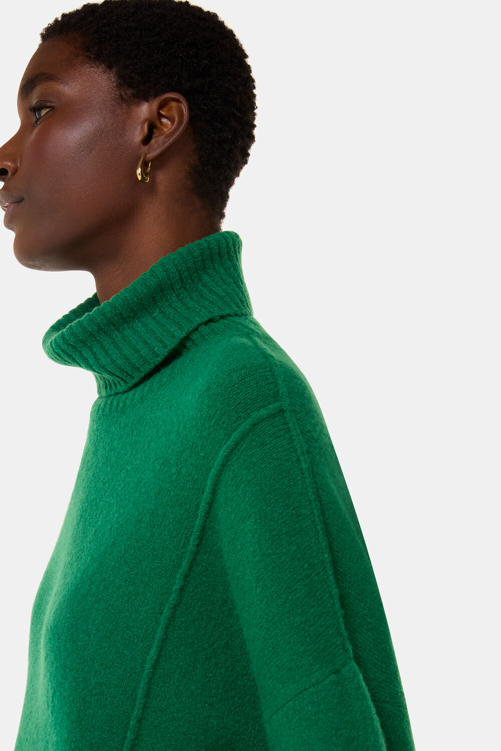 Wool Mix Roll Neck Knit
