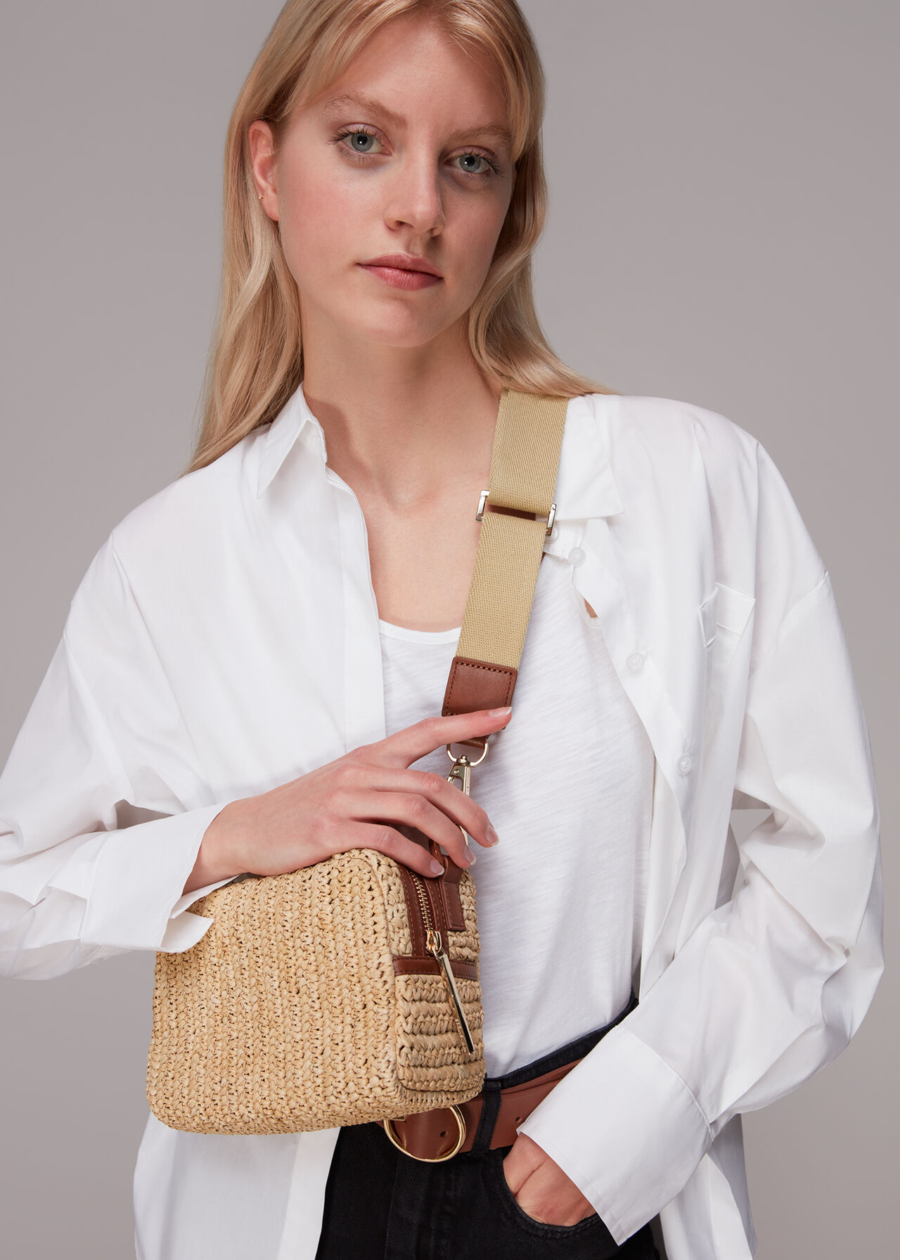 How To Make A Straw Crossbody Bag - Amber Fillerup Clark
