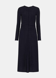 Textured Jersey Ruched Dress