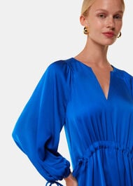 Molly Satin Ruched Dress