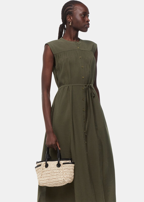 Khaki Ilana Midi Dress