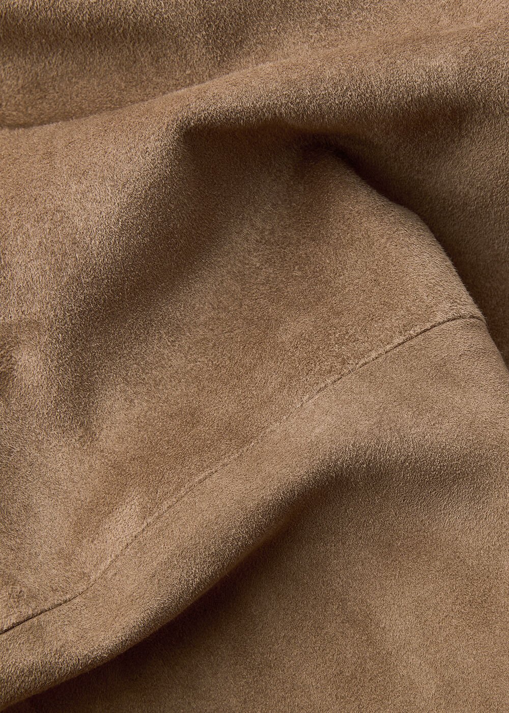 Zig Zag Panel Suede Skirt