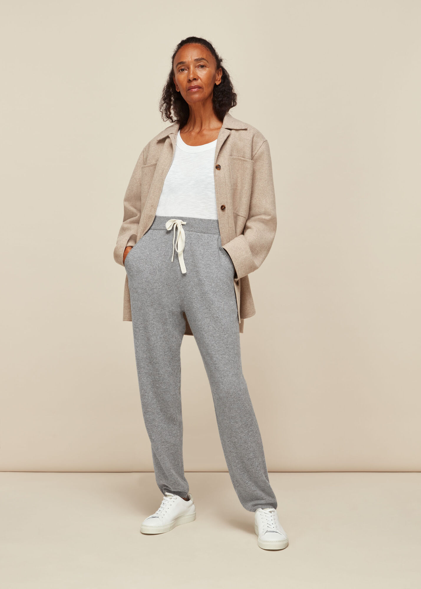 Grey Cashmere Jogger | WHISTLES