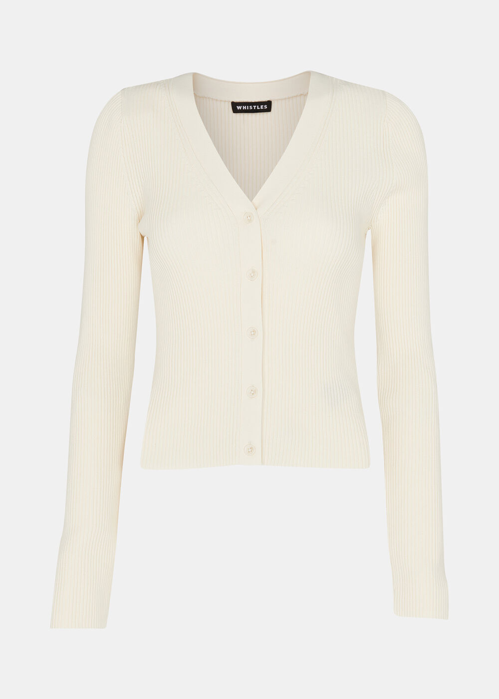 Ribbed V neck Cardigan