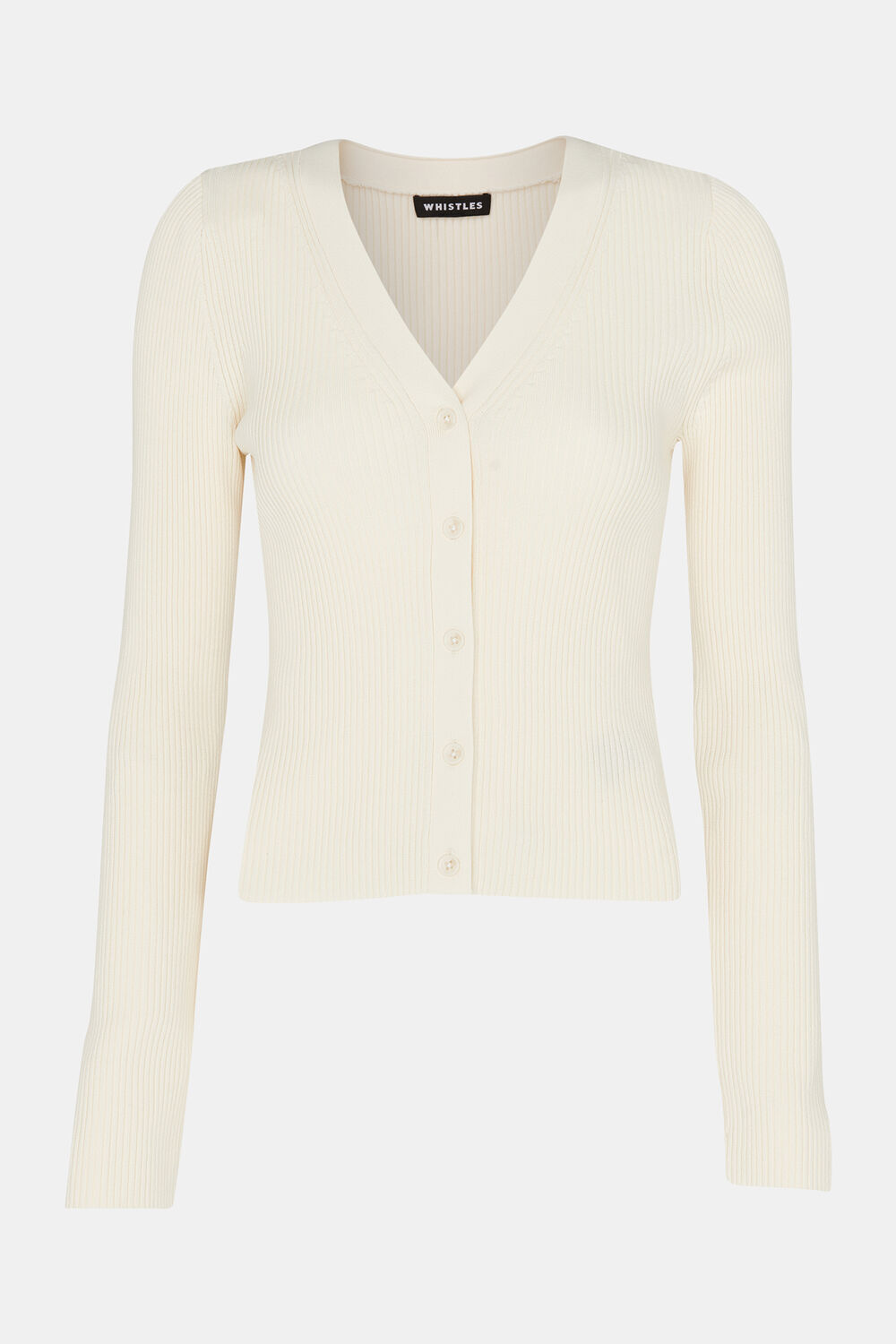 Ribbed V neck Cardigan