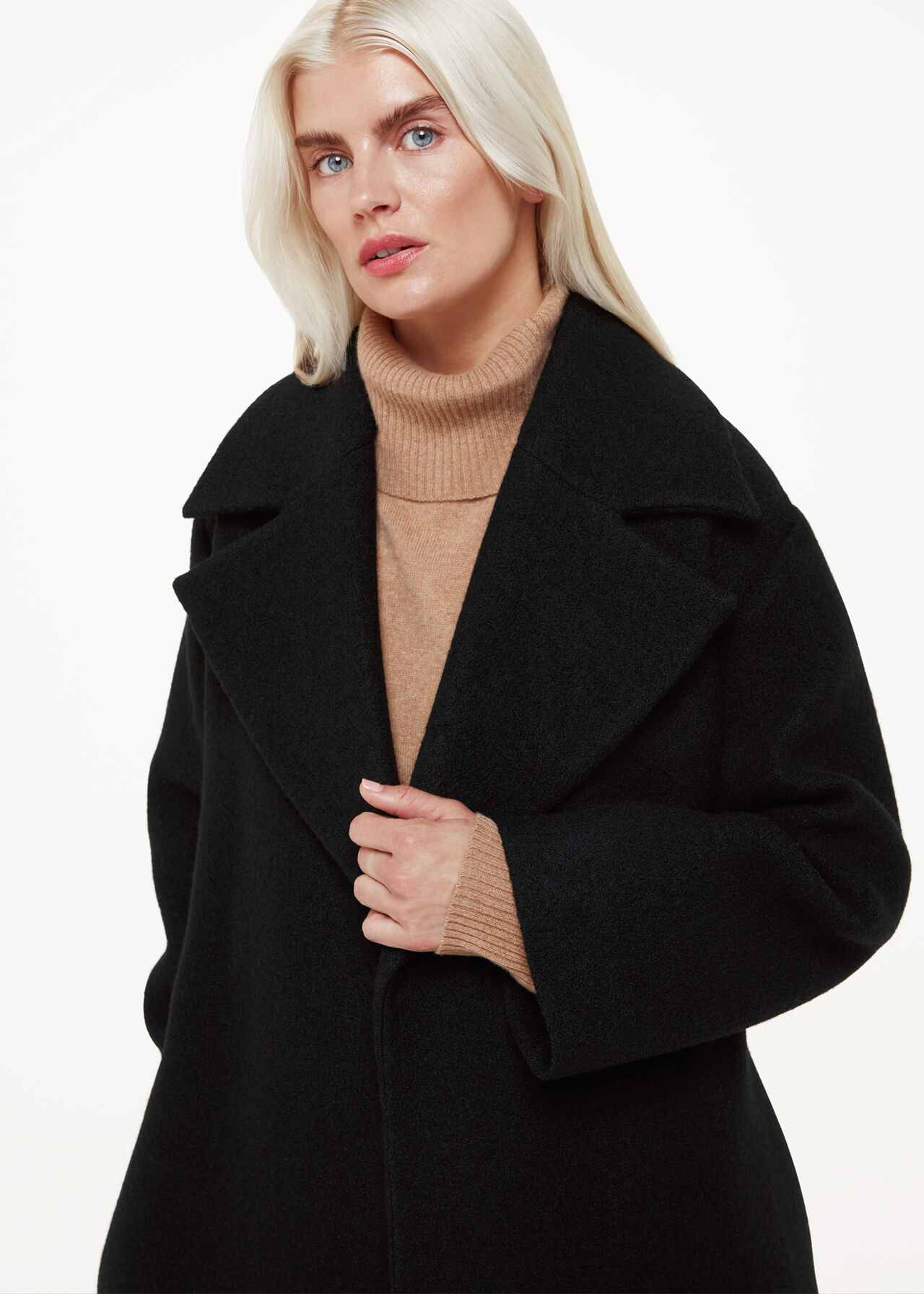 Petite Lorna Wrap Wool Coat