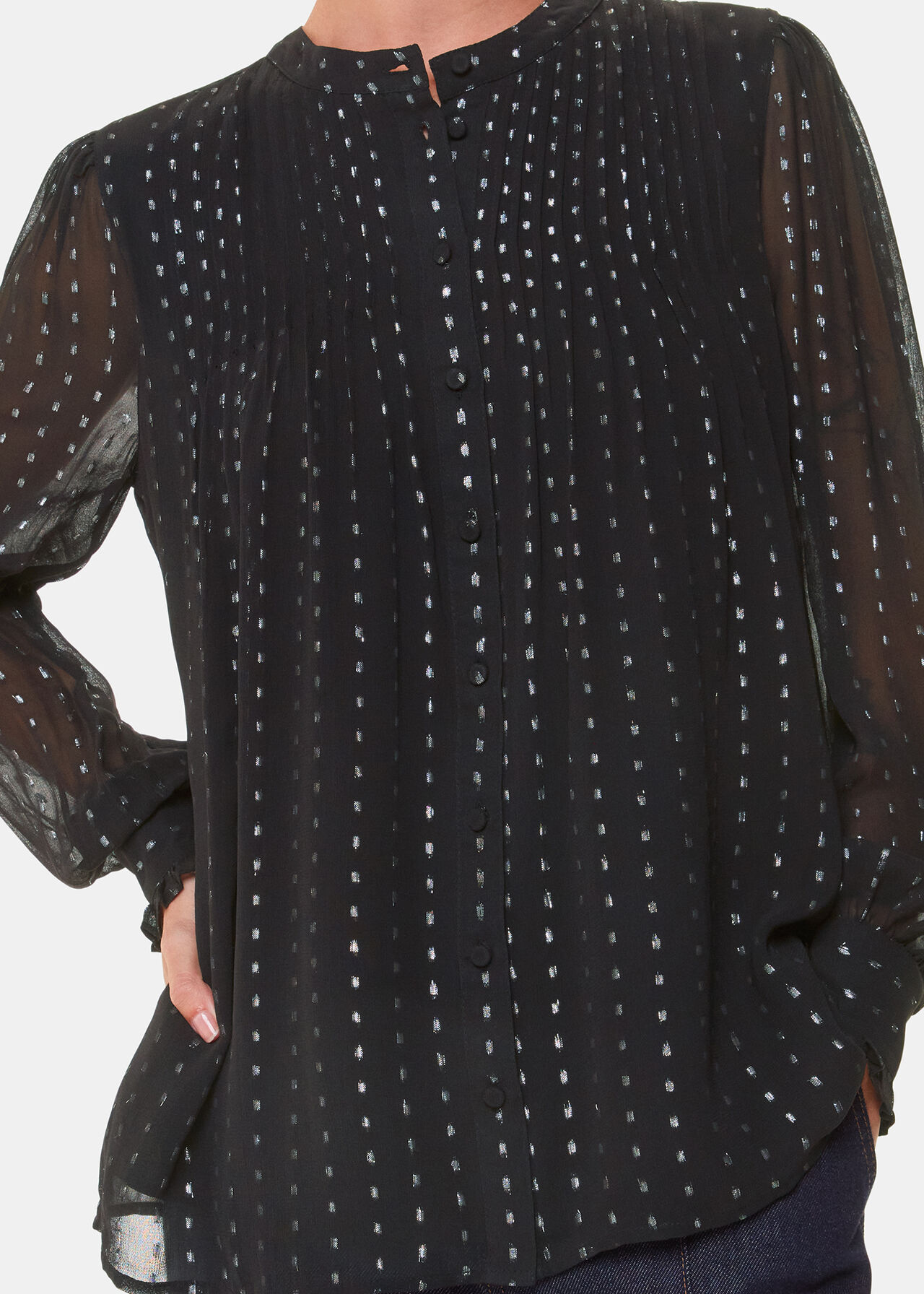 Metallic Stripe Shirt