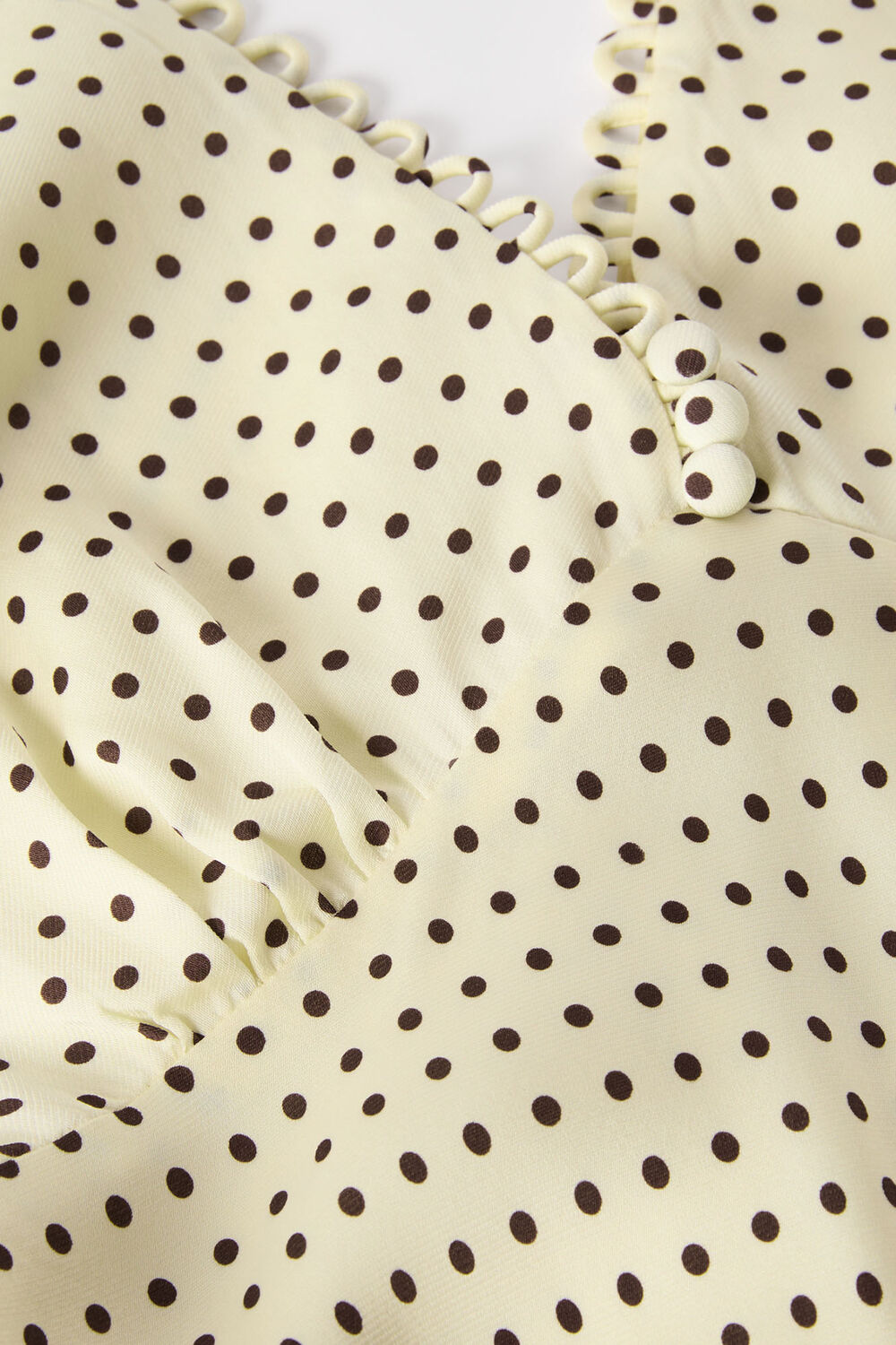Yellow Mini Spot Sleeveless Dress