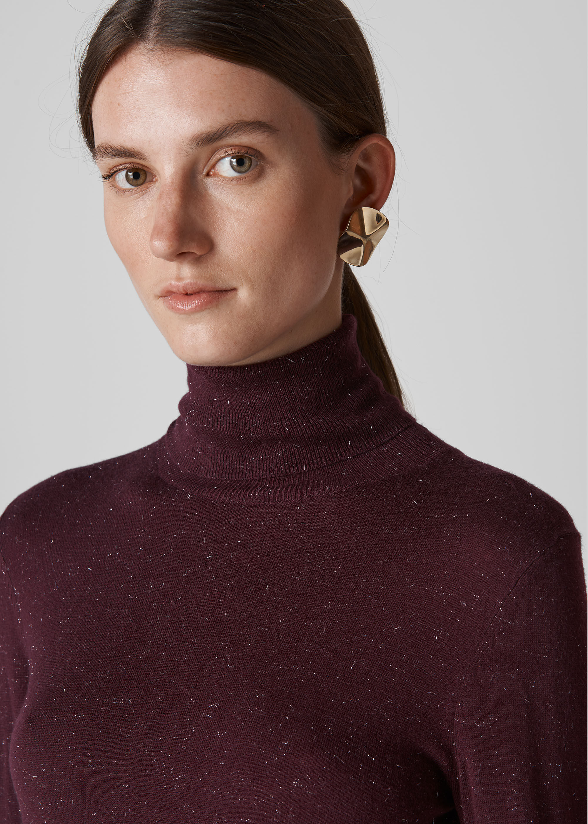 Sparkle polo neck hot sale