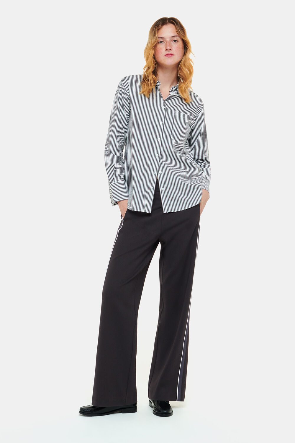 Edie Side Stripe Ponte Trouser