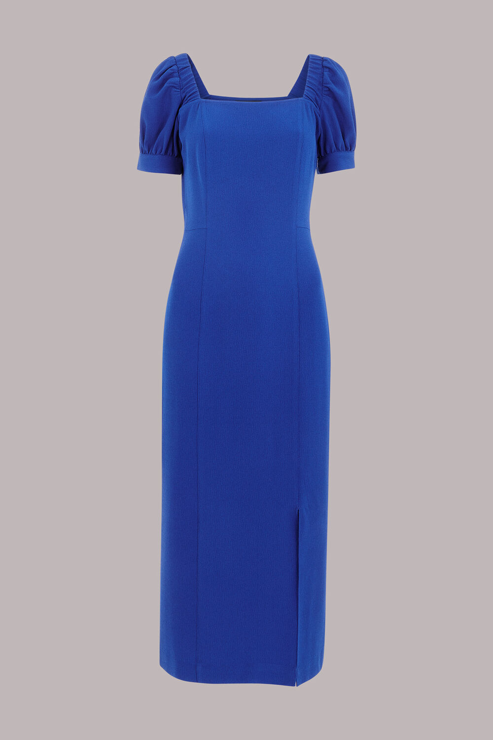 Blue Amber Textured Midi Dress