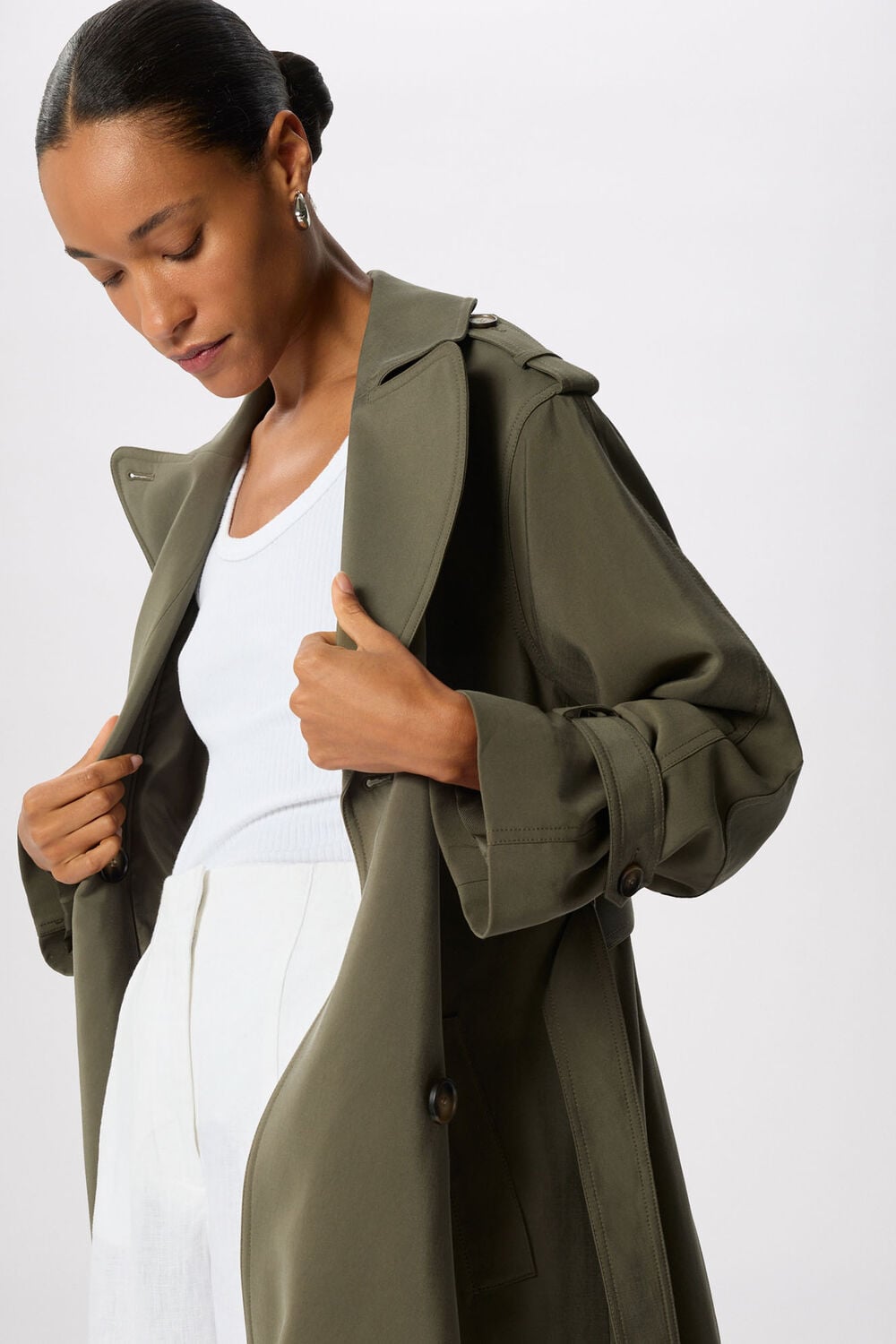 Khaki Riley Trench Coat