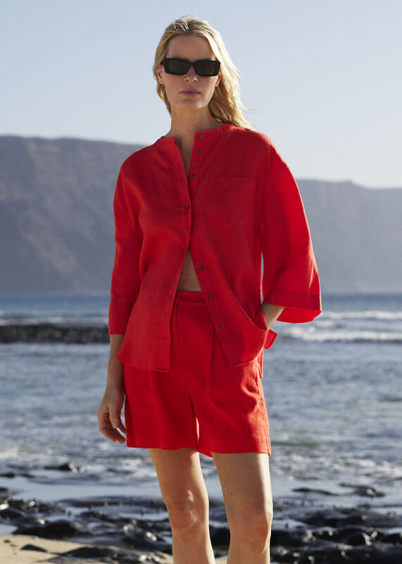 Red Linen Coord