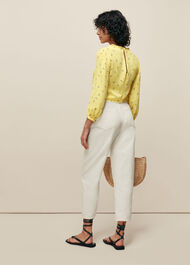 Forget Me Not Drawstring Top Yellow/Multi