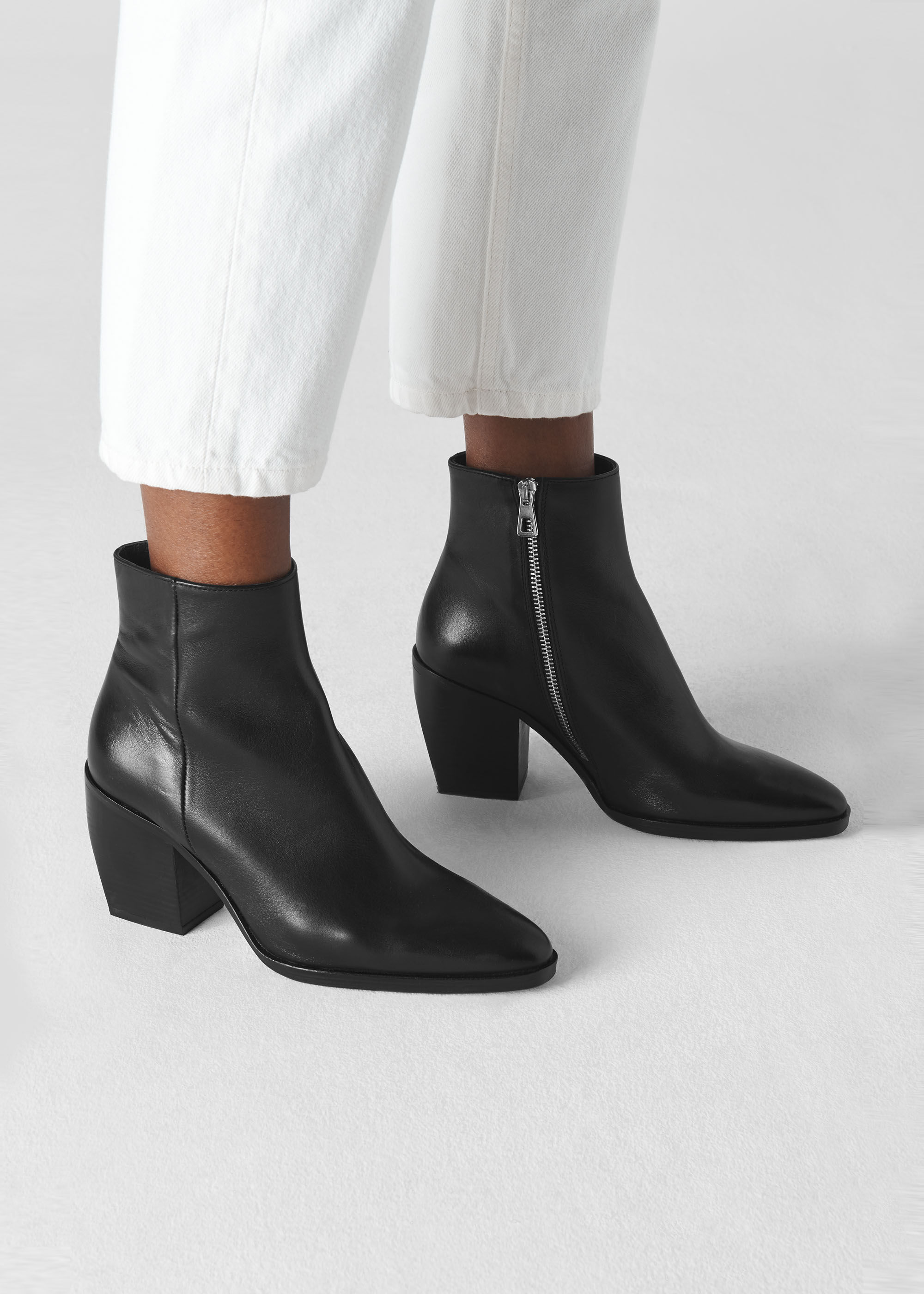 whistles black ankle boots