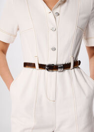 Cow Hair-On Multi Ring Belt