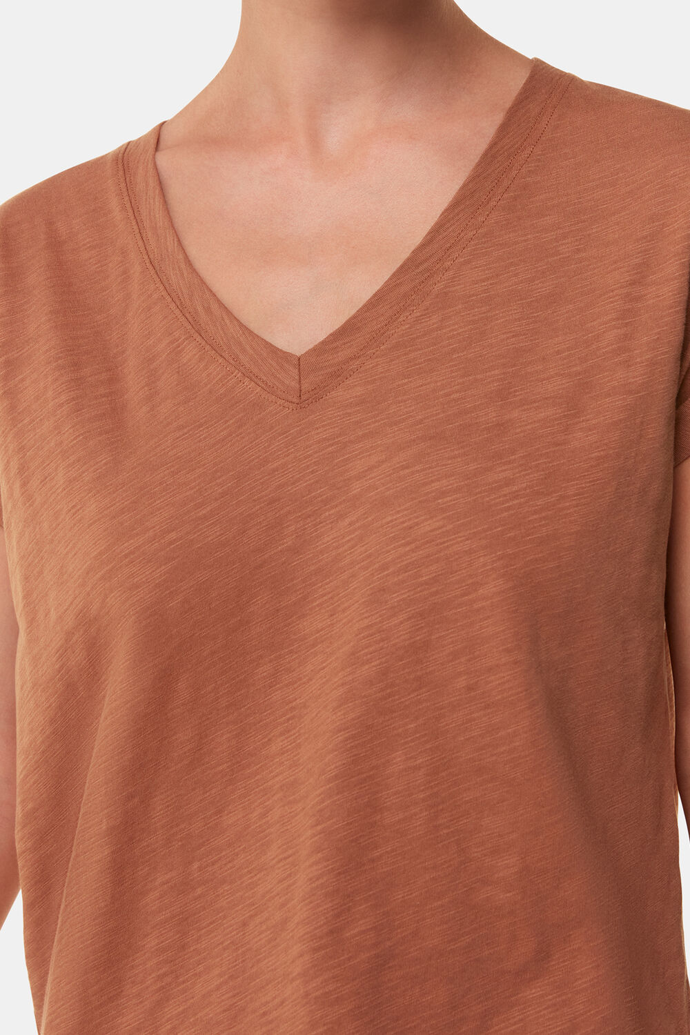Willa V-Neck Cap Sleeve Tee