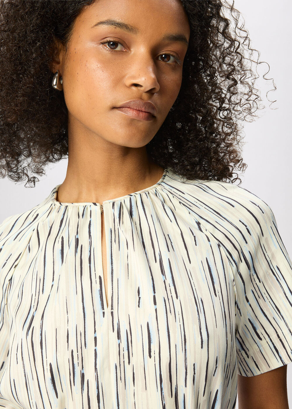 Petite Abstract Stripe Short Dress