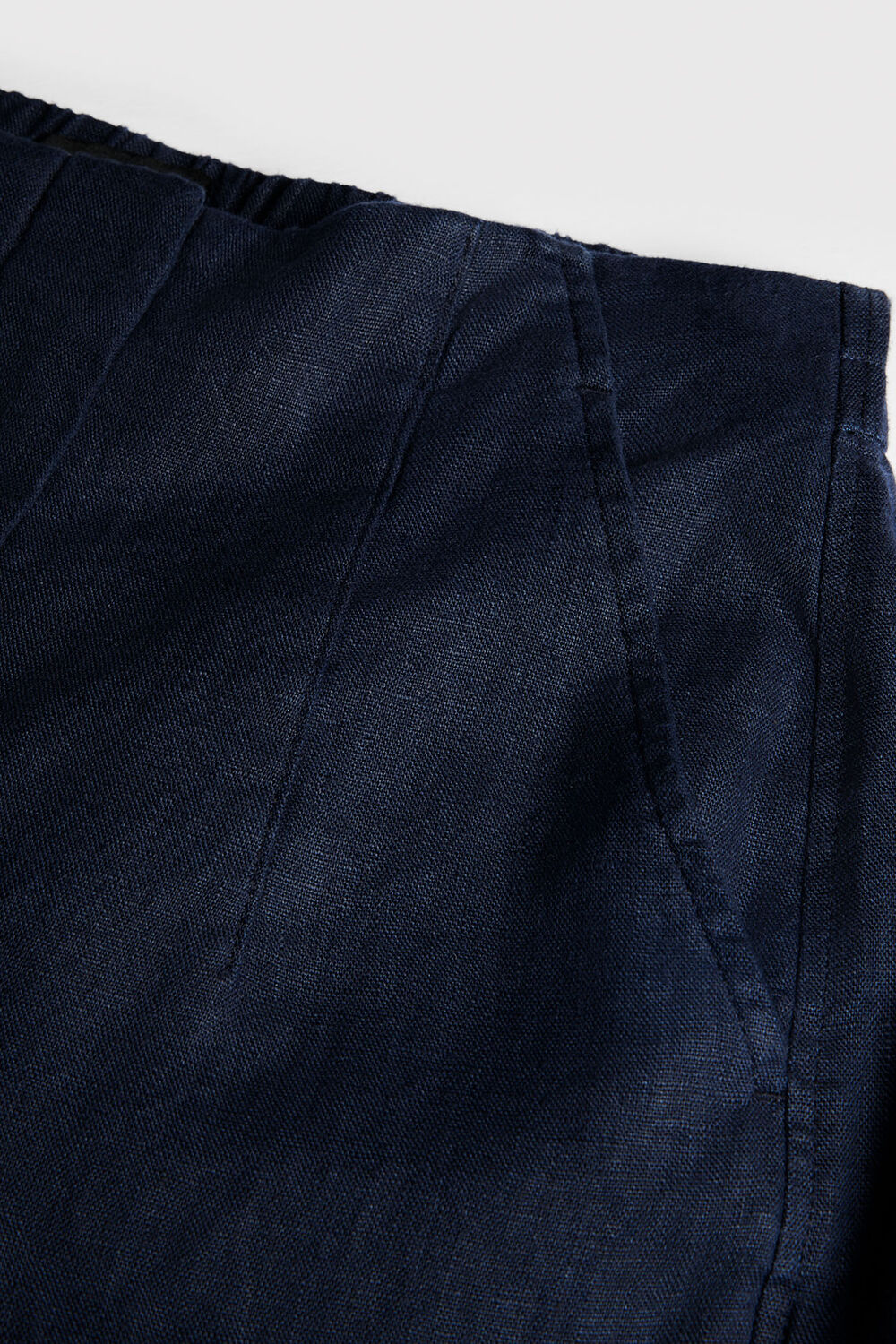 Petite Linen Barrel Leg Trouser