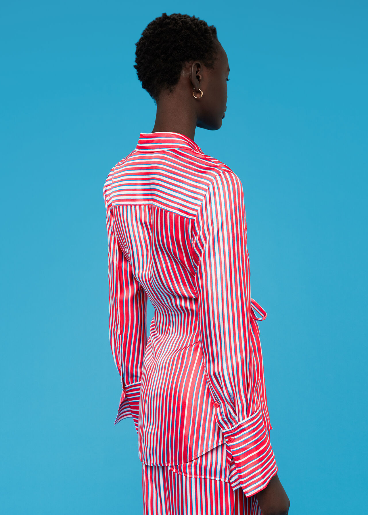 Tangle Stripe Silk Mix Shirt