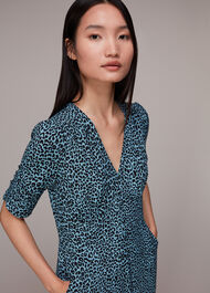 Contrast Leopard Jumpsuit