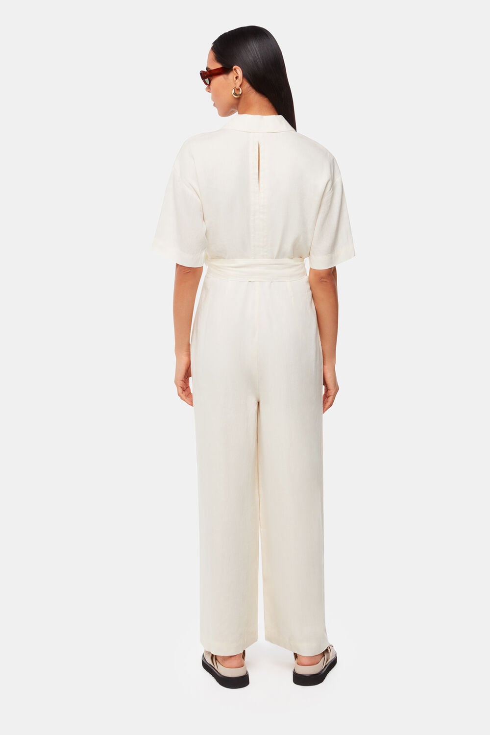 Ivory Giulia Linen Mix Jumpsuit