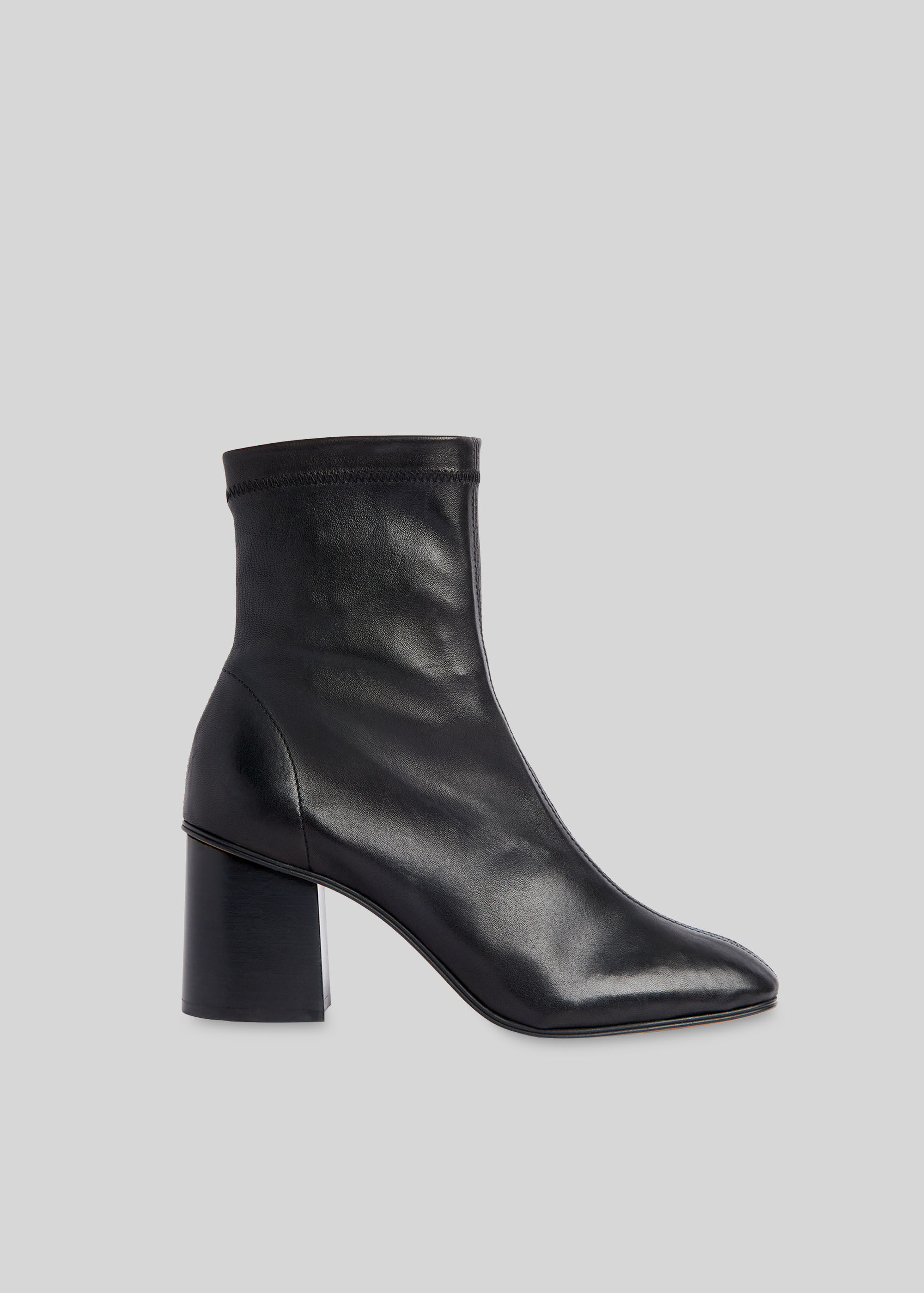 black leather sock boots