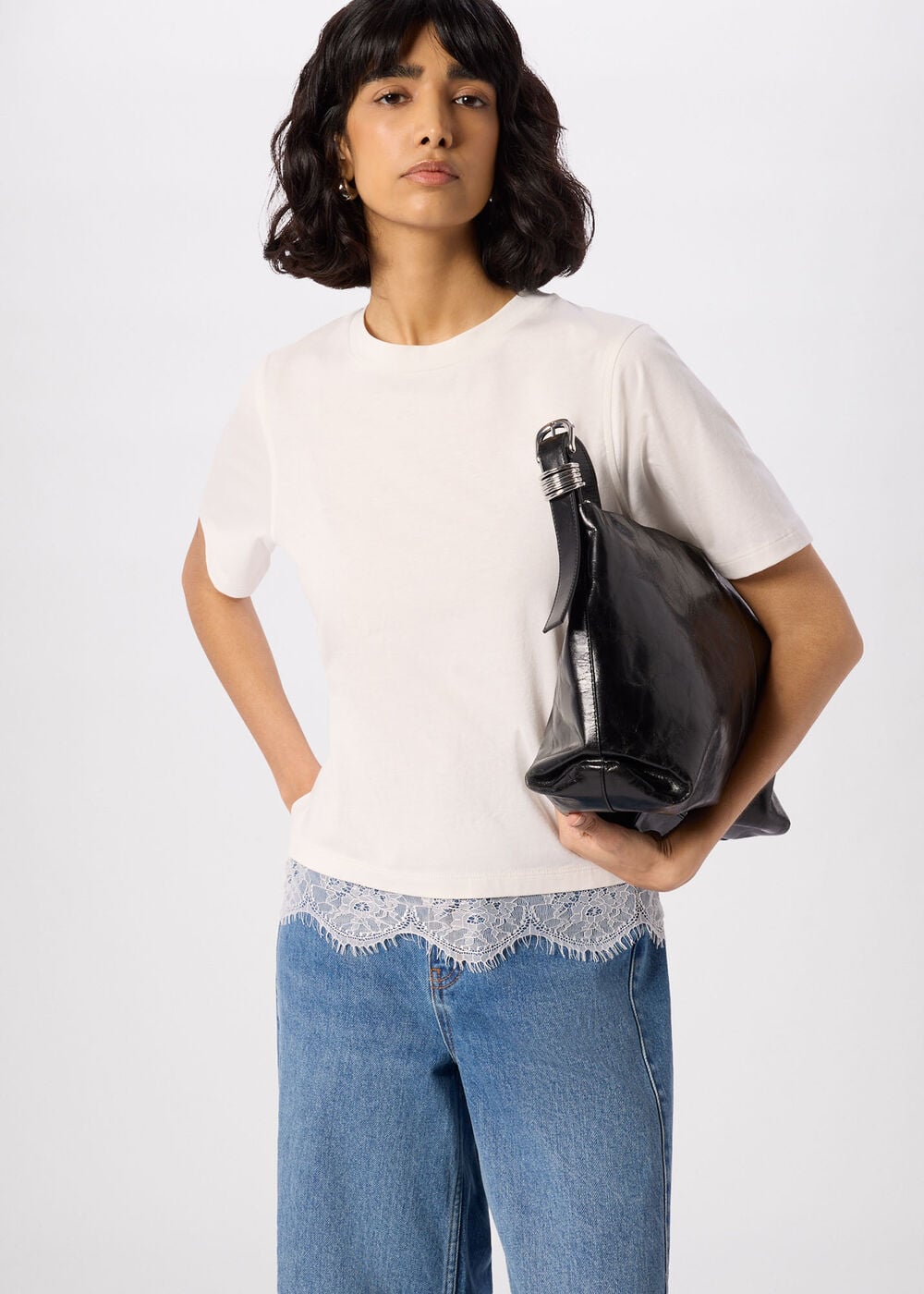 Lace Trim Detail Tee
