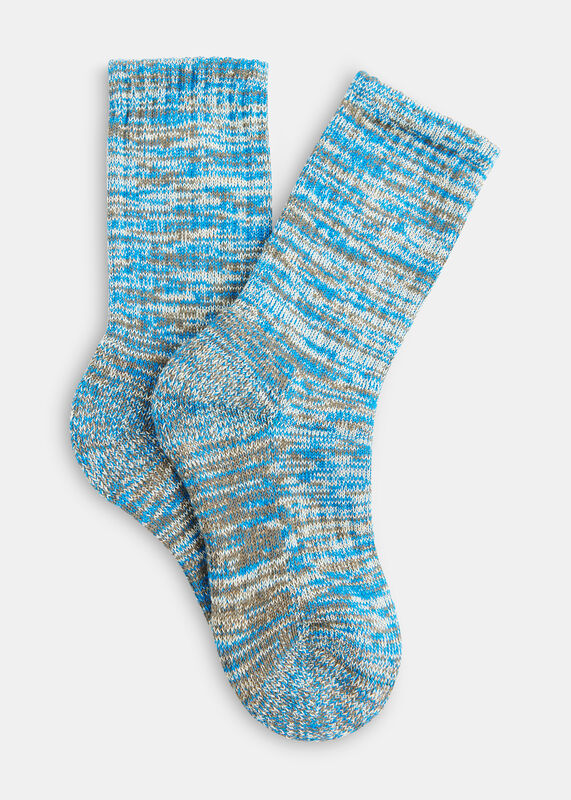 Blue Chunky Marl Socks