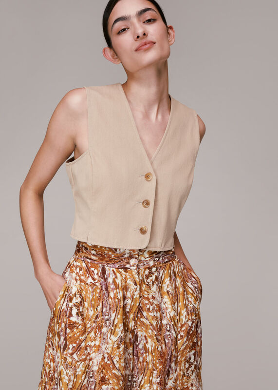 Multicolour Marble Print Silk Shorts