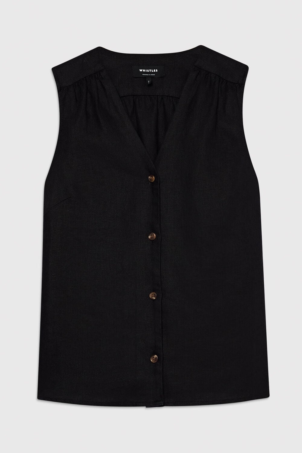 Black Laura Linen Tank