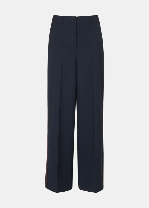 Navy Side Stripe Tailored Trouser