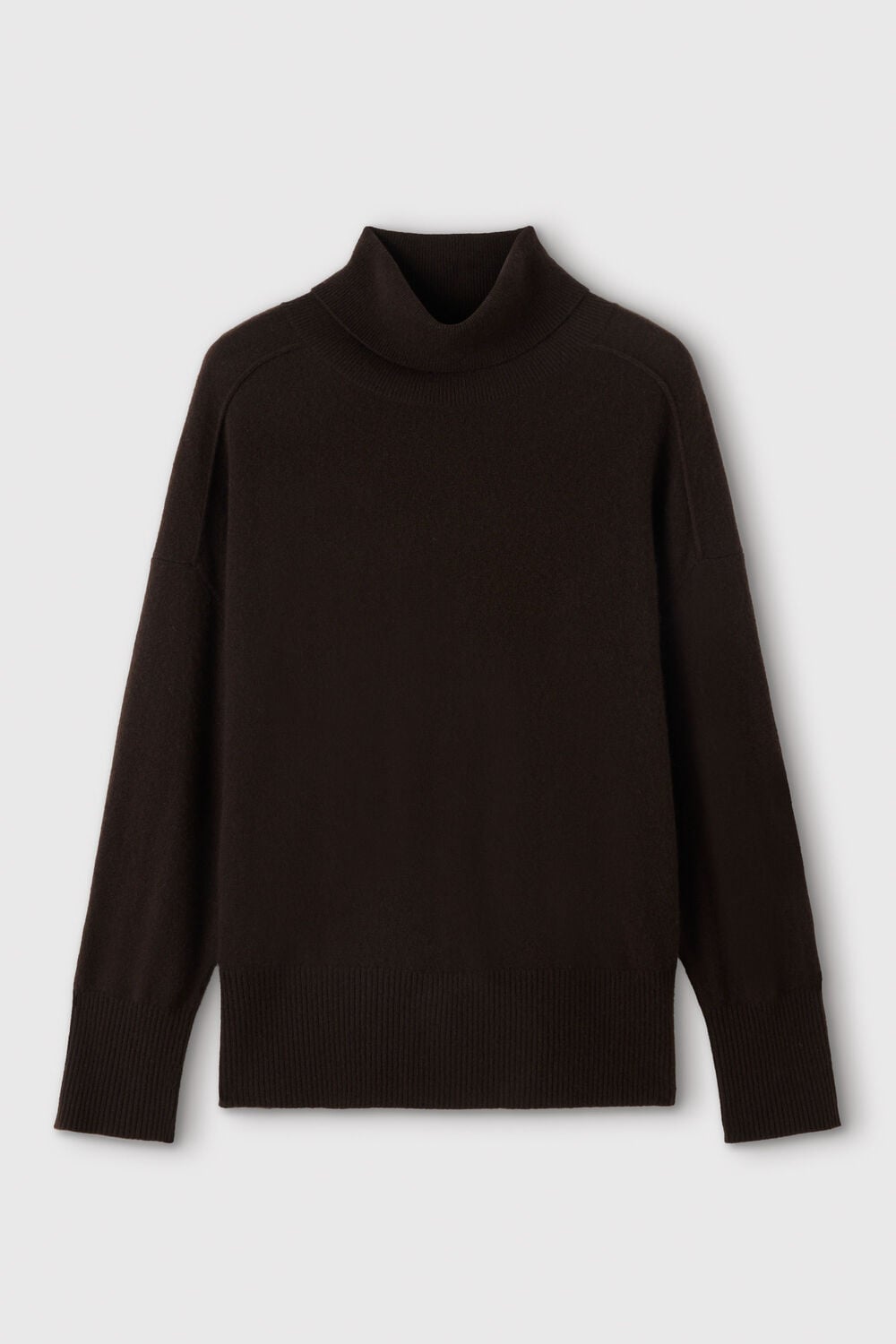 Cashmere Seam Roll Neck Knit